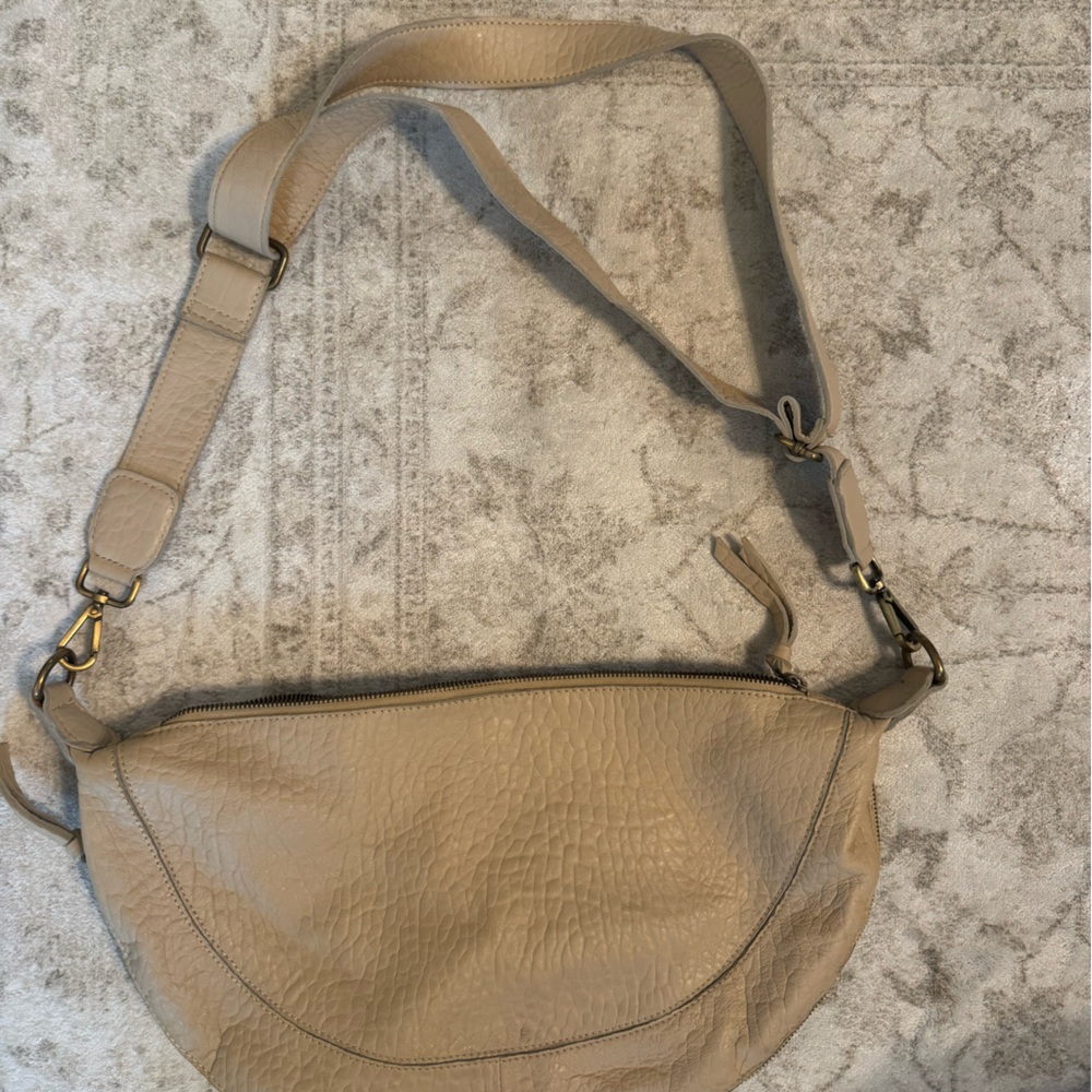 Anthropologie Tan Leather Shoulder Bag
